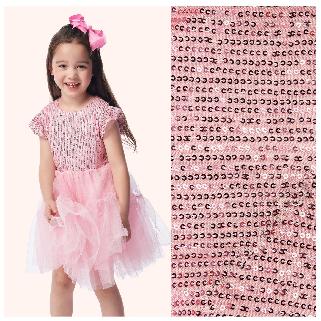 3T Tulle Sequin Pink Dress