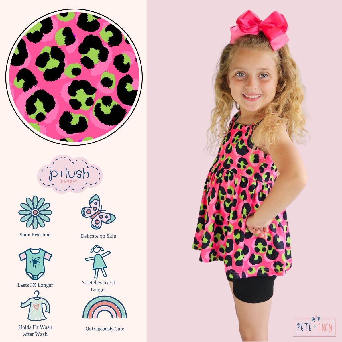 4T Neon Leopard Outfit