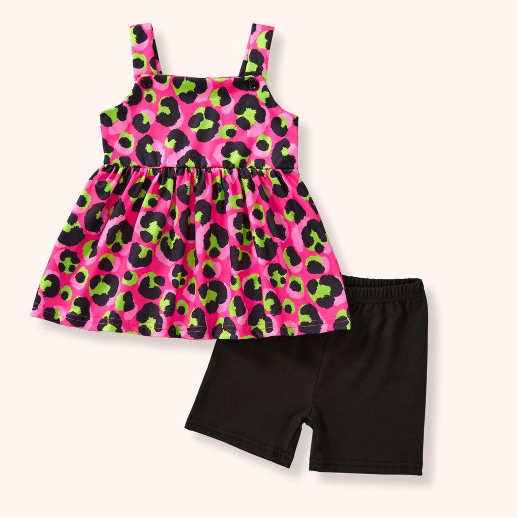 4T Neon Leopard Outfit