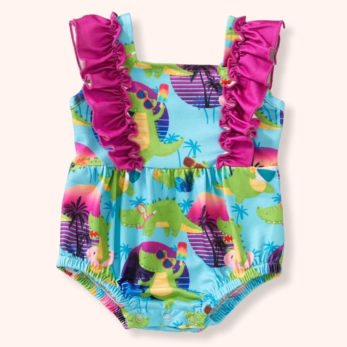 12-18 Months Girls Gator Groove Romper