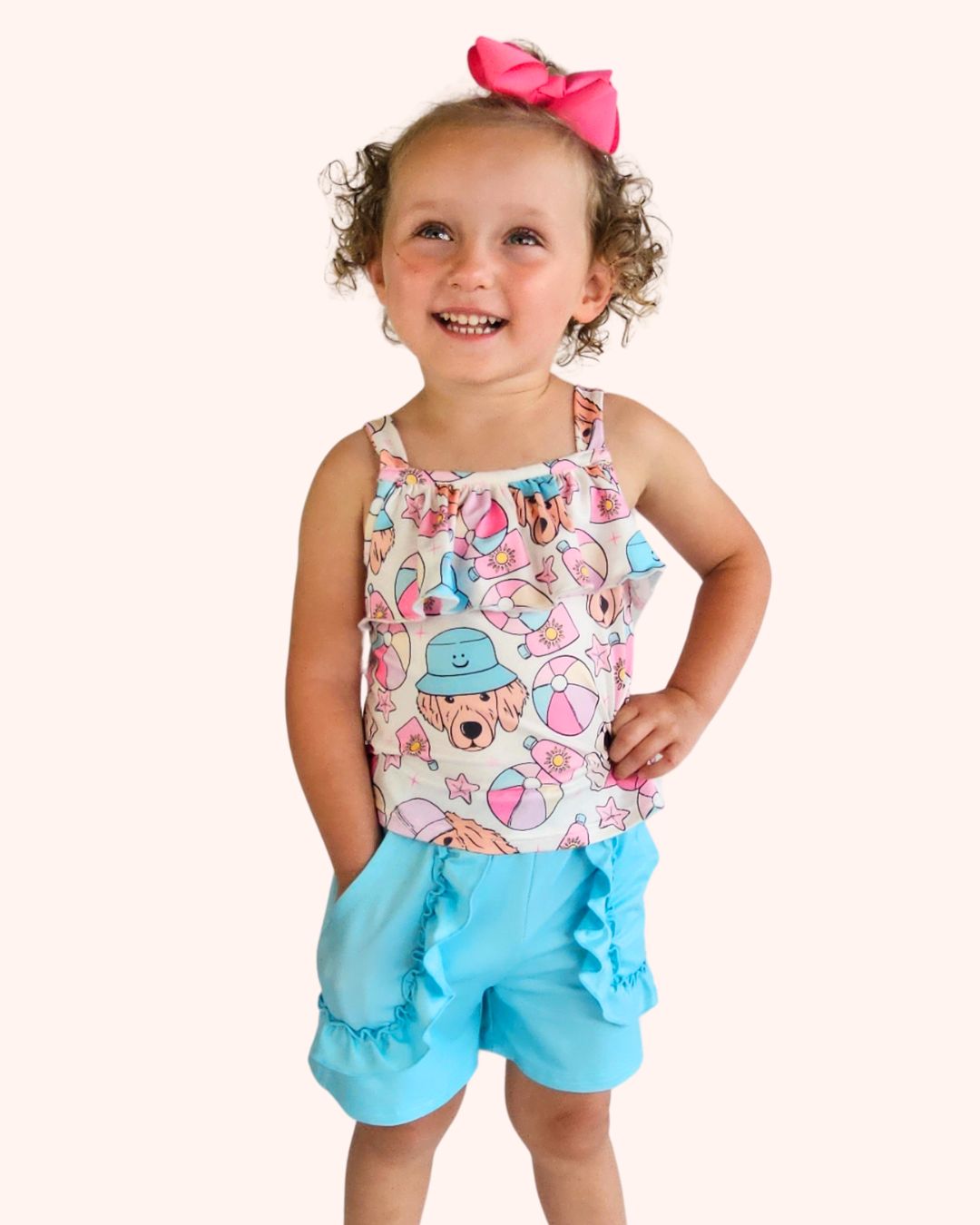 3T Girls Sandy Paws Outfit