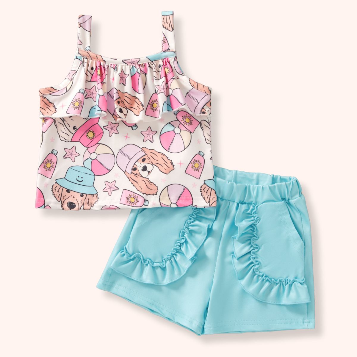 3T Girls Sandy Paws Outfit