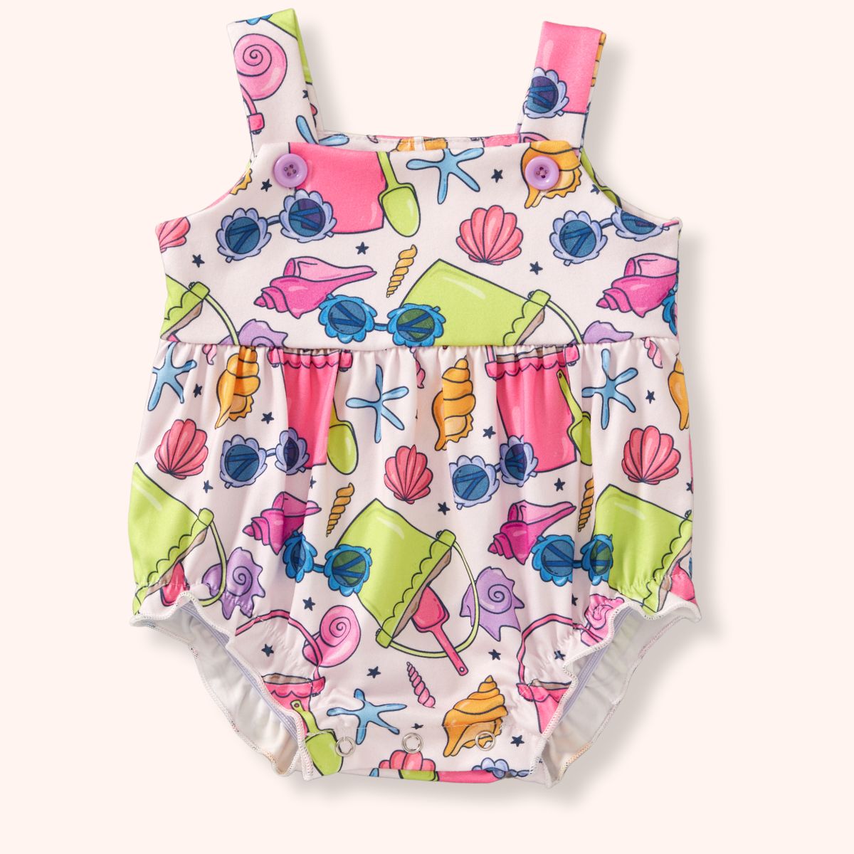 9-12 Months Girls Beachy Pails Romper
