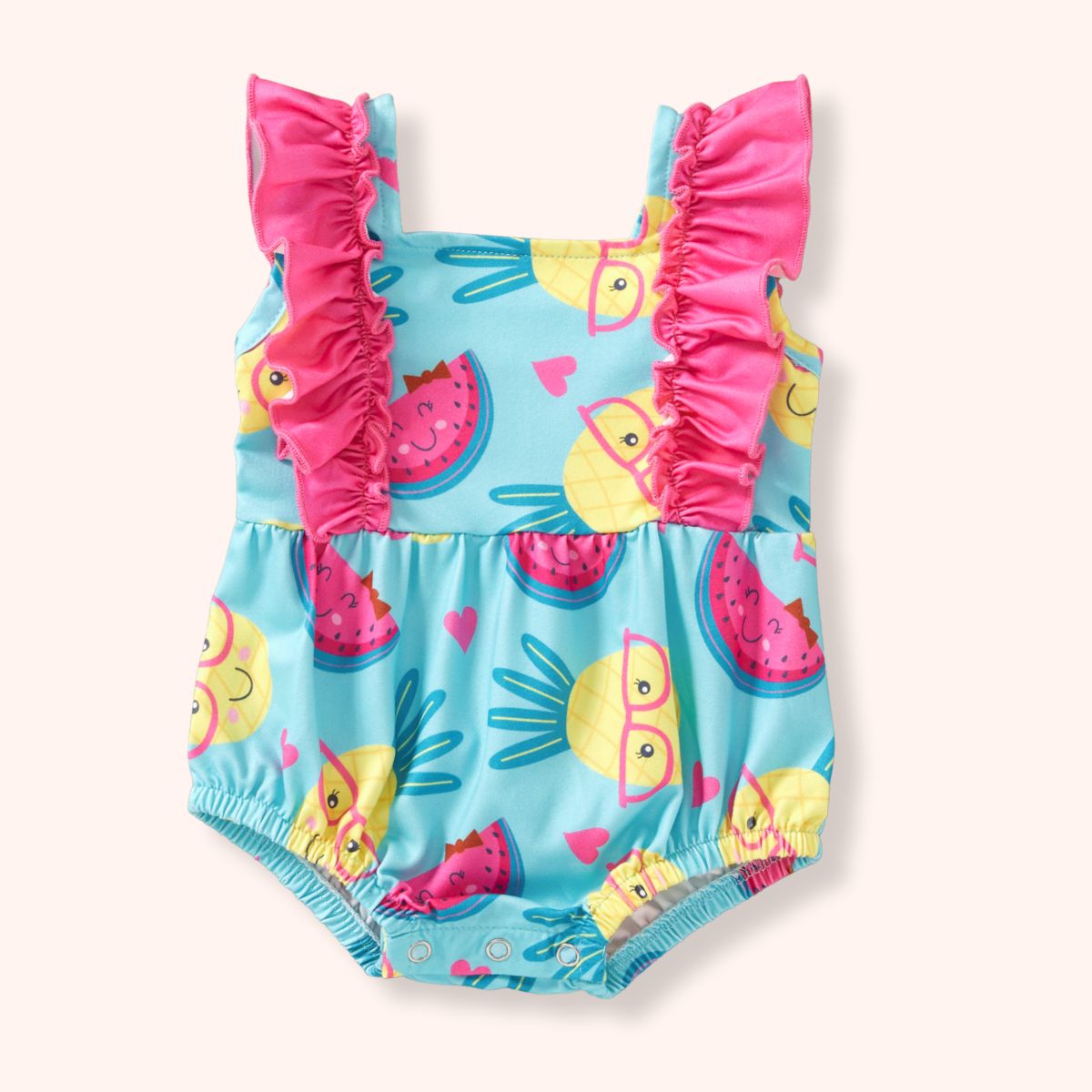 6-9 Month Girls Pineapple Party Romper