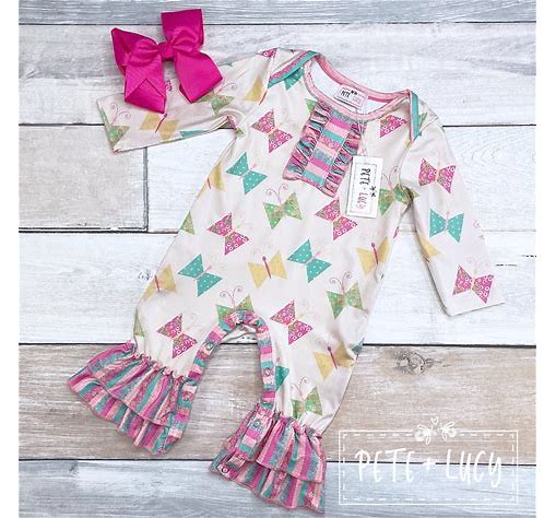0-3 Months Fly Like A Butterfly Romper