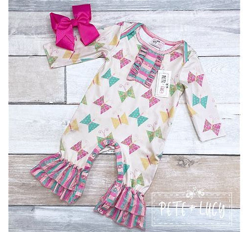 0-3 Months Fly Like A Butterfly Romper