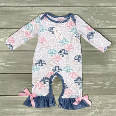 12-18 Month Rainbow Blues Romper